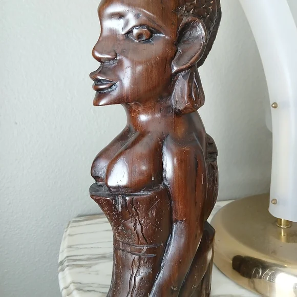 Handcrafted Brown Wooden Sculpture